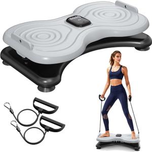 Silent Waist Twist Machine, Anti-Slip Twister Exercise Board with Stable Base, Waist Twisting Disc for Safe Ab Workout and Foot Massage at Home or Gym (Grey)