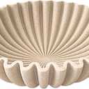 OAKOA Large Decorative Bowl for Home Decor - Purse Bowl Decor - Key Bowl for Entryway Table - Coffee Table Bowl - Organic Modern Home Decor (Beige Resin)