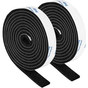 Felt Strips with Adhesive Backing, Felt Tape with Adhesive Backing, Felt Furniture Strips 2 Pack Roll 1/2x 60 Inches Black, Felt Strips for Furniture