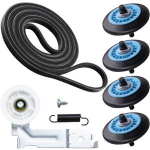 Upgraded Dryer Repair Kit Compatible with Samsung Roller DC97-16782C,Dryer Belt DC66-00805A, Idler Pulley DC96-00882C, Replacement for DV56H9000EP,DV56H9000EW,DV56H9000GP,DV56H9000GW,DV56H9100EG