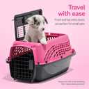 Petmate Dog Crates for Small Dogs & Cat Carriers, Two-Door Plastic Pet Kennel, Top & Front Loading, XS 19" For Dogs Up To 10 lb, Pink