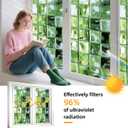 Window Privacy Film Static Cling Stained Glass Design Sun Blocking Non-Adhesive Removable Cover for Home Office 17.5x39.3 Inches (Multi-Color 7)