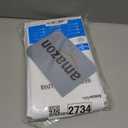 AmazerBath Plastic Shower Curtain, 72 x 65 Inches PEVA Heavy Duty White Shower Curtain, Waterproof Heavy Weight Thick Bathroom Curtain with 3 Big Clear Weighted Stones and 12 Rustproof Grommets