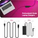 90W Universal Laptop Charger AC Adapter Replacement for Lenovo HP Dell ASUS Acer Samsung Sony Fujitsu Notebook Ultrabook Chromebook Latitude Inspiron Pavilion Power Supply Cord with 15 Tips