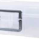 novelinks Transparent 4" x 6" Photo Organizers and Photo Storage Box with Handle, 16 Inner Photo Cases, Portable Picture Organizers & Photo Storage Containers (Clear-Silver Handle)