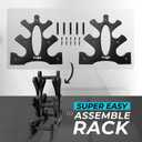 Yes4All Neoprene Coated Dumbbell Hand Weight Sets of 2 - Multiple Weight Options with 15 Colors, Anti-roll, Anti-Slip, Hexagon Shape (Rack Only, Q. Black)