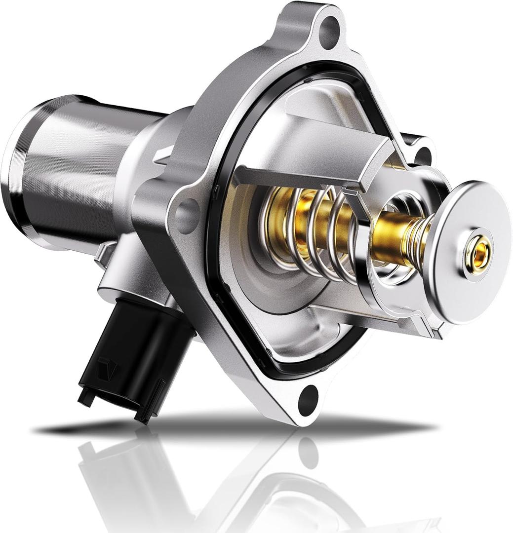 Upgrade Aluminium Engine Coolant Thermostat Housing Assembly Compatible with Chevrolet/Pontiac/Suzuki, Chevy Aveo Aveo5 09-11, Cruze 11-16, Sonic 12-18, Trax 13-20, G3 09-10, Replaces 902-821 55564891