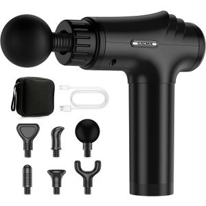 Massage Gun, 30 Speeds, 6 Heads, Quiet Deep Tissue Muscle Massager