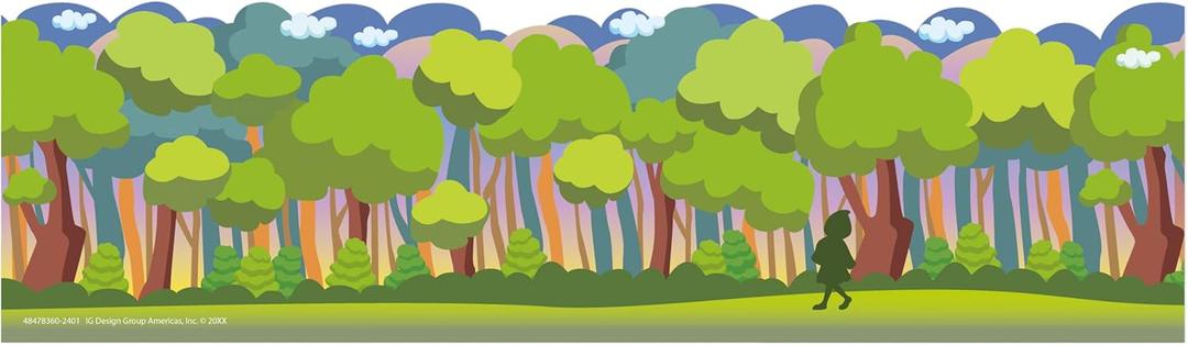 Eureka Once Upon A Dream Forest Extra Wide Decorative Classroom and Bulletin Board Trim for Teachers, 3.25" Wide, 12 Strips for 37 Total Feet