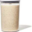 OXO Good Grips Round POP Container  Large (5.2 Qt) for flour, sugar, cereal and more | Airtight Food Storage | BPA Free | Dishwasher Safe | Clear Body,White