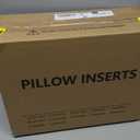 puredown Euro Pillow Inserts 24 x 24 (Pack of 2, White), Feather Down Pillow Stuffer, White Throw Pillows for Bed, Couch, and Cushion