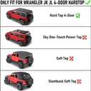 Hooke Road Rear Trunk Cargo Rack Basket Tray for 2007-2026 Jeep Wrangler JK JL 4-Door Hardtops, Sturdy Steel Shelf for Camping Trip Gear
