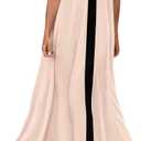 PRETTYGARDEN Women's 2025 Summer Maxi Dress Sleeveless V Neck Spaghetti Strap Flowy Elegant Holiday Party Dresses (Beige, Small)