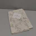 jinchan Floral Kitchen Curtains 36 Inch Linen Tier Curtains Farmhouse Cafe Half Window Drapes Over Sink Light Filtering for Living Room Laundry RV Rod Pocket 2 Panels Sage Green on Beige