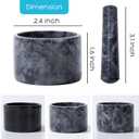 Pill Crusher, Mini Marble and Pestle Set, Pill Crusher Grinder Fine Powder, Arthritic Hands Pill Grinder, Black