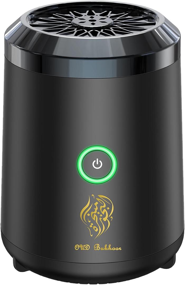 Electric Incense Burner,Portable USB Aroma Diffuser, Rechargeable Arab bakhoor Muslim Incense Holder for Car and Home