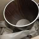 Round Stackable Wastebasket, Natural Wood Garbage Recycling Bin for Bathrooms, Kitchens, Home Offices (Dark Wood)
