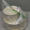 PULOTE 100PCS Ivory Plastic Plates - Cream Plastic Disposable Heavy Duty for Party - Include 50 Each (Dinner & Dessert) Plates