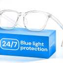 Gaoye Transparent, Clear Blue Light Glasses for Computer & Gaming - Anti UV Ray Lenses, Scratch-Resistant & Comfort Fit