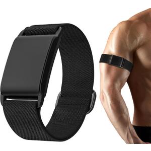 surundo Nylon Sport Band Compatible with Whoop Bicep Band 4.0 Strap Men Women with Bumper Case, Breathable Nylon Adjustable Waterproof Replacement Wristbands Straps for Whoop 4.0 (Black)