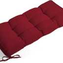 Detiblue 42x16Inch Tufted Bench Cushion,Durable(Cross-Weave Deep Red), 42x16x4