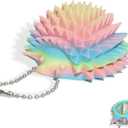 Mini Ouchies Pain Spinning Fidget, 3D Printed Hard Spiky Fidget, Little Ouchies, Stim Sensory for Stress Relief &Focus, Novelty Hedgehog-shaped Keychains Valentines Gifts(Random Rainbow Colors)