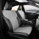 FREESOO Toyota Camry Seat Covers Full Set Custom Fit for Hybrid SE,Hybrid LE 2026 2025 Models, Premium Waterproof Leather Car Seat Protectors (Black Grey)