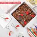 Inbagi 100 Sets Graduation Gifts Bulk Tassel Keychains with Inspirational Cards for Graduation Party Gift (Red)