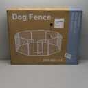Sweetcrispy Dog Playpen Indoor - Pet Fence Puppy Exercise Pen for Yard Gate 8 Panel 24 Height Heavy Duty Crates with Doors Metal Dog Pen for Camping, RV, Outdoor, Small/Medium Pets
