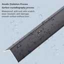 Aluminium Alloy Metal Corner Guards 10 Pcs Wall Corner Protector 1.2" x 1.2" x 48" Wall Corner Protection Decoration Black Pack of 10 Corner Guards 20 Ga/1 mm Thickness