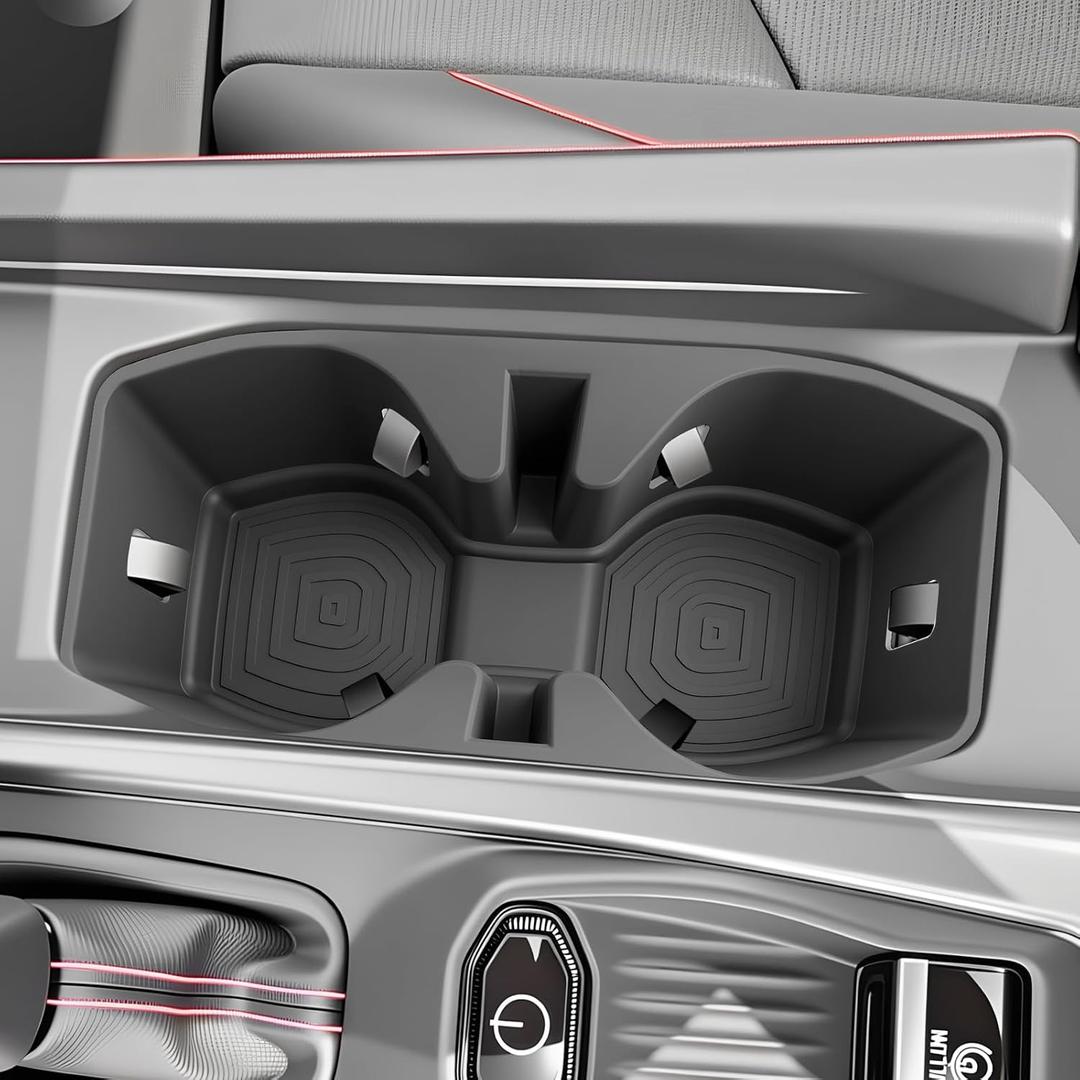 SKTU for 2024 2025 2026 Dodge Charger Cup Holder for 2024 2025 2026 Dodge Charger Daytona Central Control Cup Holder Dodge Charger 2024 2025 2026 Accessories Durable Rubber Cup Pad