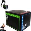 Versatile Non Slip Jump Box Exercise 3-in-1 Foam Plyometric Jump Box for Home Gym Training Fitness