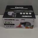 Electric Cheese Grater, Salad Maker with 5 Replaceable Multi-use Blades, 250W Electric Cheese Shredder, One-Touch Kitchen Slicer Salad Machine for Vegetables, Fruits, Cheeses, Nuts (A-Space silver)