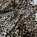 Leopard Area Rug Animals Printed Hide Mats Faux Fur Cowhide Skin Carpet for Home Office, Living Room, Bedroom, 5.2ft x 6.5ft (160 x 200cm)