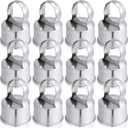 Therwen Chain Link Fence Ring Cap Aluminum Parts Eye Top Outdoor Rail Fencing Repair Hardware (12 Pcs,2 1/2" (fits 2 3/8" OD) X 1 5/8")