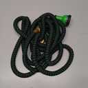 Flexi Hose with 8 Function Nozzle, 50FT - Lightweight Expandable Garden Hose, No-Kink Flexibility, 3/4 Inch Solid Brass Fittings and Double Latex Core - Black and Green