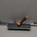 Floor Scrub Brush with Long Handle, 3 in 1 Multi-angle Swivel Right Angled Bristle Floor Scrubber Brush with Squeegee and Tweezer for Cleaning Tile Wall Deck Bathroom Patio Garage Kitchen (Grey) (Gray)