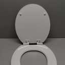 KOHLER Stonewood Quiet-Close, Round Toilet Seat Soft Close, Durable Wood, Easy Installation, Universal Fit, Home Essentials, White Finish, K-20467-0
