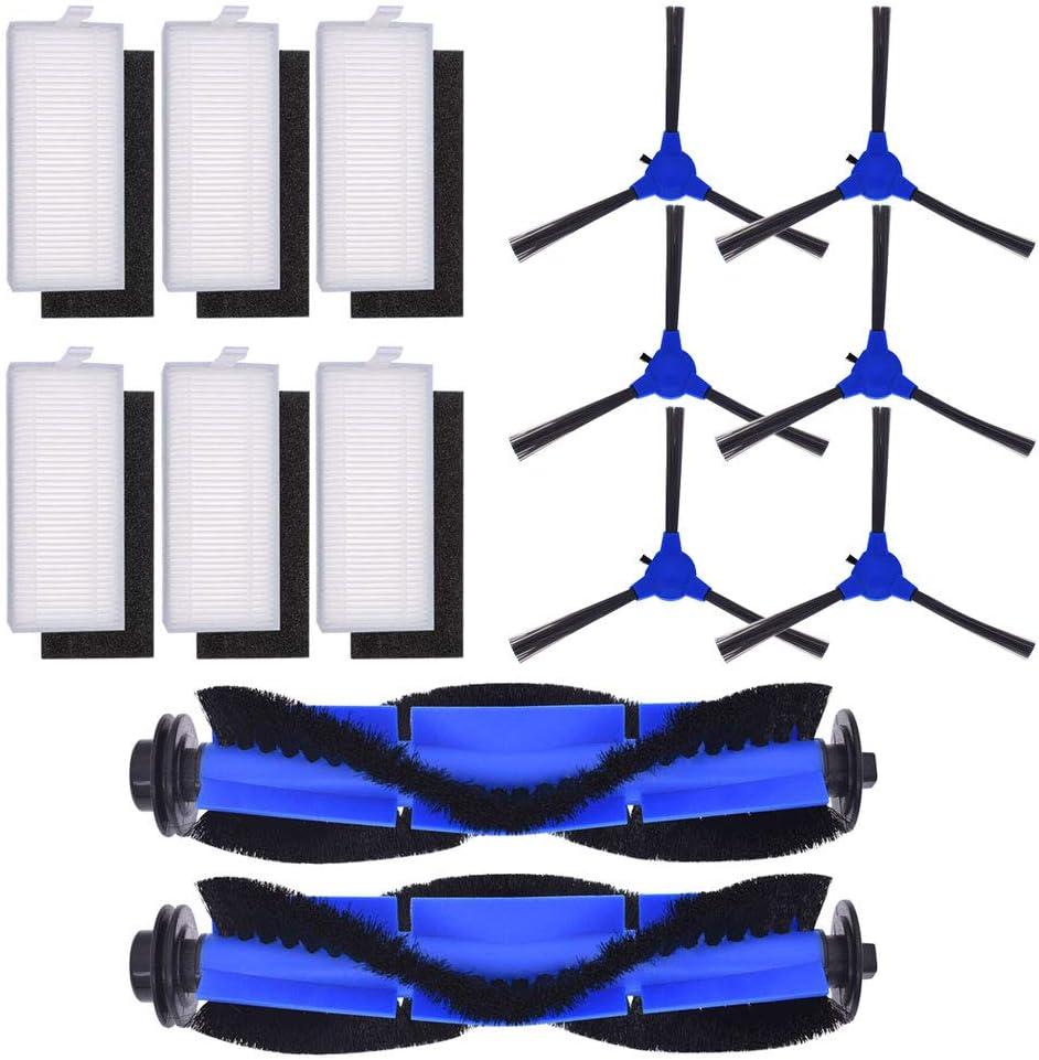 neutop Replacement Parts Compatible with eufy RoboVac 11S, 15T, 30, 30C, 15C, 12, 25C, 35C Accessories with 2 Main Rolling Brushes 6 Filter Sets 6 Side Brushes