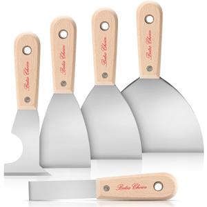 Bates- Paint Scraper, 5 Pc Scraper Tool, Putty Knife Set, Putty Knife, Painting Tools, 5 in 1 Tool, Spackle Knife, Wallpaper Scraper, Painters Tool, Crown Molding Tool, Paint Remover for Wood, Scraper