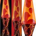 The Original Lava Lamp - 14.5" Volcanic Crags - Classic Liquid Motion Lamp - Red Wax and Orange Liquid - #2078 