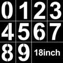 18 Inch Large Number Stencils Reusable Plastic Digital Templates for Cake Address Painting