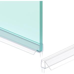 Shower Door Bottom Seal Strip, 2PCS Seal Strip, Ultra Clear PVC, 36" Length, Fits 6mm Thick Glass, Prevents Leaks, Easy Installation, No Adhesive Required (Ultra Clear, 36in for 1/4"(6mm) Door)