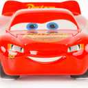 Jay Franco Disney Pixar Cars Lighting McQueen Ceramic Piggy Bank - Kids Room Decor & Racecar Coin Bank - Children's Learning Resource (Red - Lightning Mcqueen)