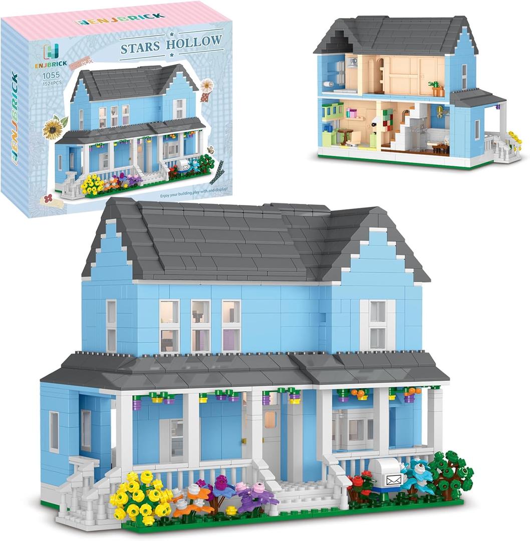 Gilmore House Building Set Compatible with Lego for Girls,Architecture Building House Kit for Women Decor,Girls Christmas Birthday Gifts 1524 pcs