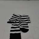 Mysocks Unisex Knee High Stripe Socks (8-11, Stripe White and Black)