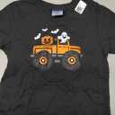 Kids Monster Truck Ghost Pumpkin Halloween Costume Toddler Boys T-Shirt 4T