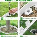 Garden Edging Borders 131FT,Landscape Edging [Extra Tall 4IN High] with 200pcs Stakes,Lawn Edging Border Flexible Garden Edge Plastic Fence for Tree,Flower Bed,Landscaping,Yard-White