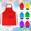 PLULON 6 Pcs Kids Aprons with 2 Pockets Painting Aprons for Kids Aprons Bulk, Paint Apron Adjustable Children Chef Aprons for Girls Boys Painting Baking Cooking Crafting - 6 Colors, 46 x 61cm/ 18 x 24inches