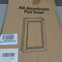 3-Flaps Aluminum Large Dog Door for Door, Pets Up to 110 lb | Include 1 Replacement Flap & 2 Closing Panels, Insulation Flap, Aluminum Safety Locks, Resist Extreme Weather, Heavy Duty